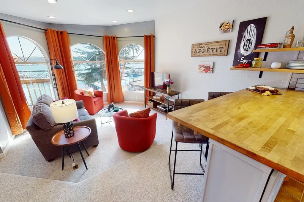 Open-concept living and kitchen