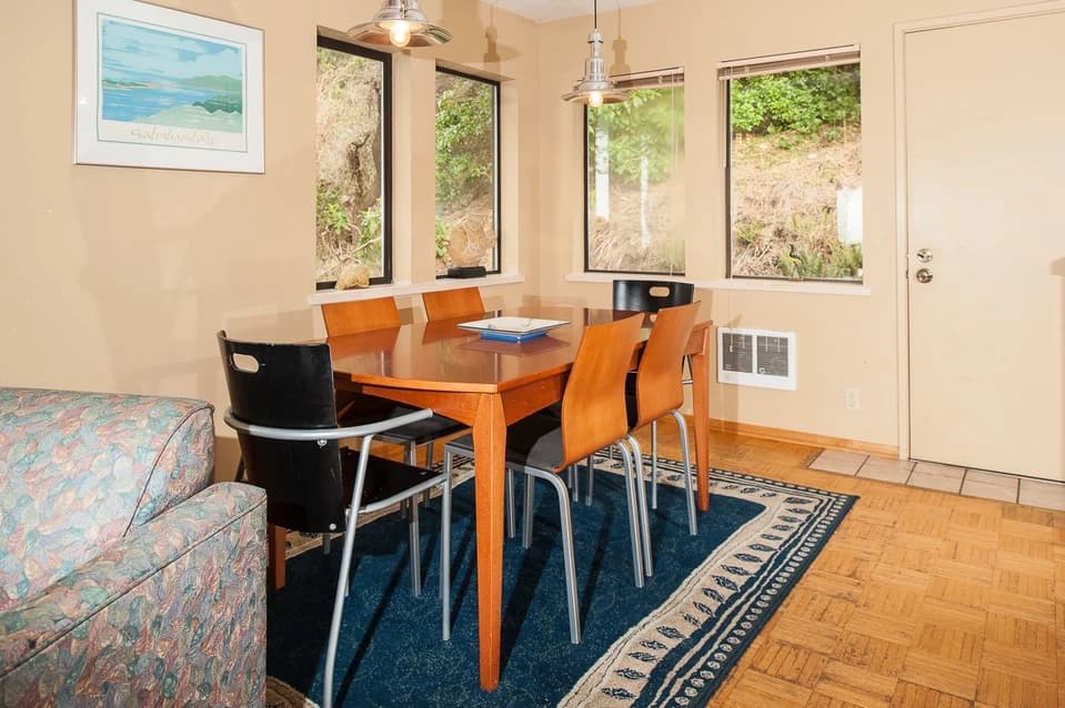Dining area with garden views